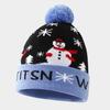 Colorful Dazzling LED Christmas Hat Holiday Pompom Ball Knitted Winter Beanie for Adults and Children Festive Party Hat