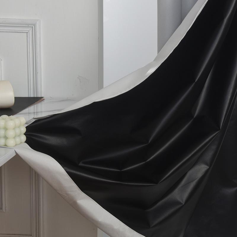 Vollverdunkelungsvorhänge Wasserdicht Sonnenschutzstoff Einfarbig Gestanzt Fertige Vorhänge