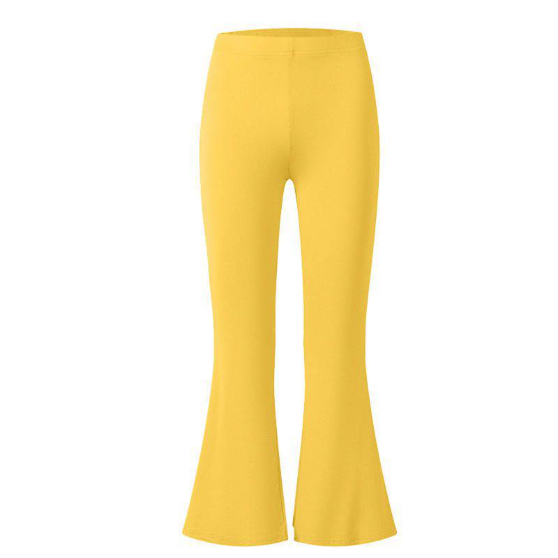 8-12 Years Kids Girls Solid Color Casual Flare Pants