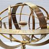 Nautical Big Brass Armillary Sphere World Globe Rosewood Base Home Decorative