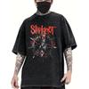 Men's T Shirt Rock Band Spiked Skull Graphic Print Oversized Vintage Washed Womens Short Sleeve Tee Clothing Summer 2025
