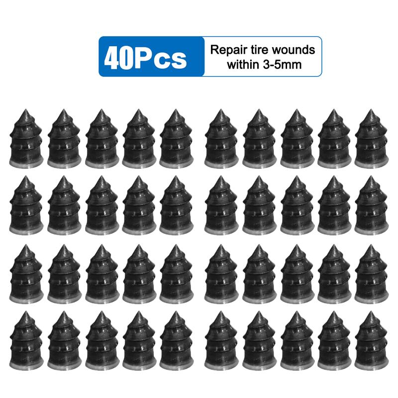 10/20/30/40 Stück Vakuum-Reifenreparatur-Nägel für Auto Motorrad LKW Roller Reifenpannenreparatur Universelle Schlauchlose Gumminägel