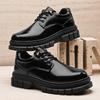 Men's Leather Shoes with Soft Soles Fashion Men's Shoes Comfortable Business Casual Height Increasing Formal Leather Shoes Men