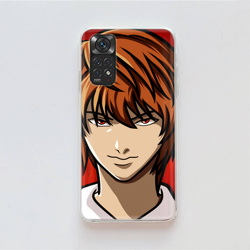DT40 Anime Death Note Case for Samsung A04 A14 A23 A34 A54 M23 M33 M52 M53 Realme 10 9 C30S C35 C55 VIVO Y02S Y21 Y33S Y51 X80 Pro Clear Cover