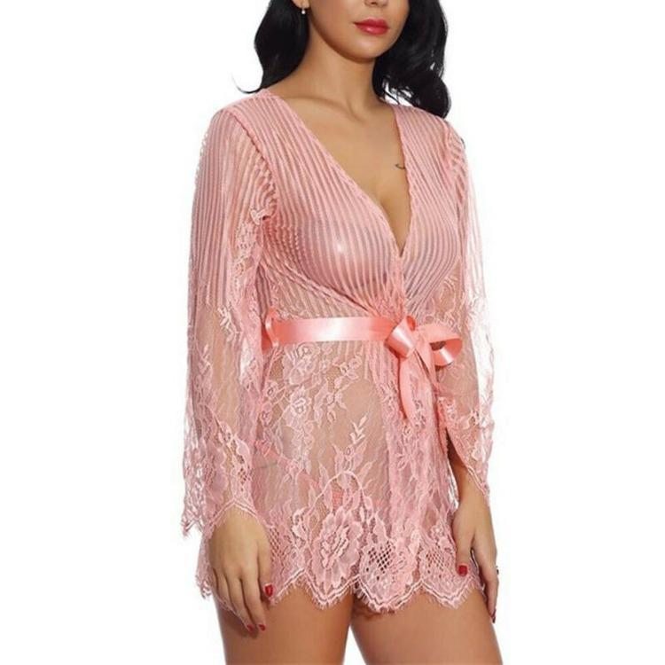 Buy Sexy Lace Sheer Lingerie Set Deep V 