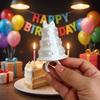 Elegant Birthday Cake Ring Bow Knot 3D Printing Ring Romantic Mini Candle Ring  Party