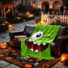 1pc Digital Print Nap Blanket, Green Monster Face Blanket for Home Use, All Season Warmth, Christmas and Valentine's Day Gift Blanket