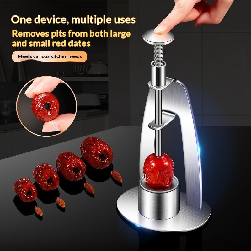 Stainless Steel Easy Operation Red Date Pitter No Mess Design Fits All Date Sizes for Homemade Jam Dessert Making
