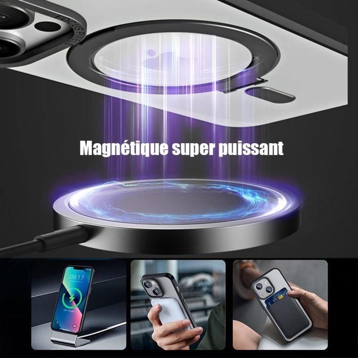 Protective Case for iPhone 15 - BOOLING - Reinforced Shockproof - Black - Rotating Magnetic Stand - Rigid