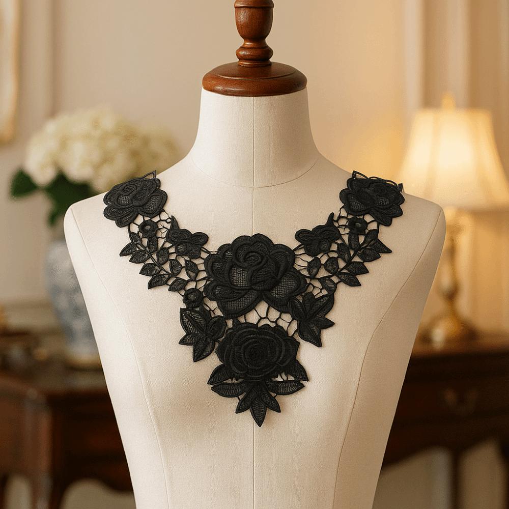 6PCS Fashion Fake Collar Hollow Out Pattern Flower Collar Embroidered Collar  Casual Wear