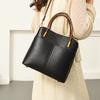 Women's PU Leather Tote Bag, Vintage Brown Bucket Handbag, Small Capacity Shoulder Crossbody Bag, Casual Daily Commuter Bag for Work Shopping Travel