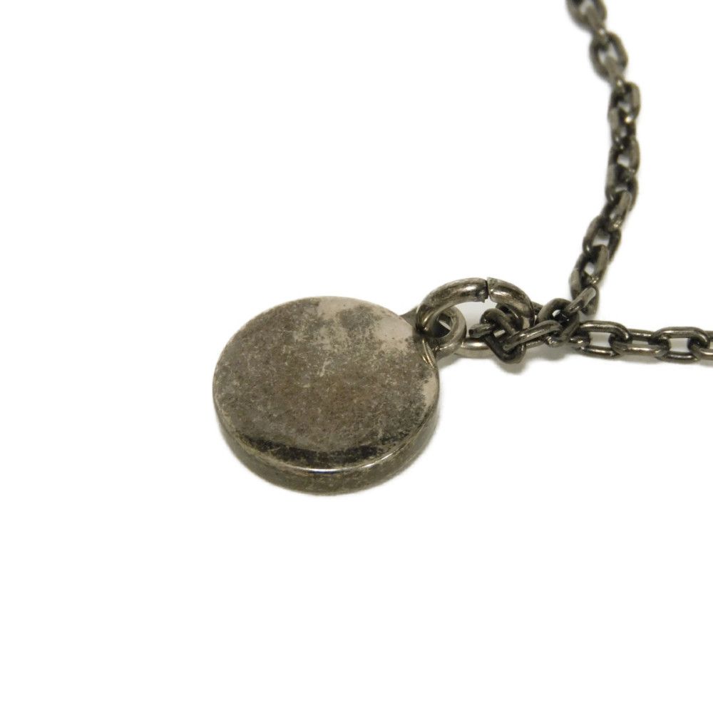 Used LV Initial Pendant 12564 M00317 7984 Synthetic Stone Aged Gunmetal Monogram Flower Stone White Men's from Japan
