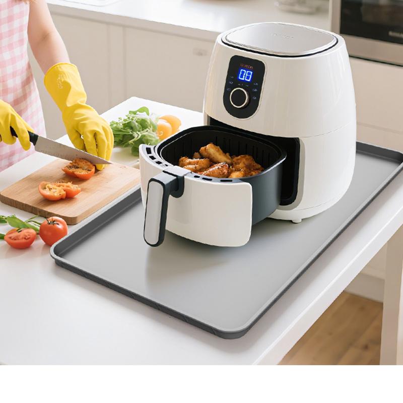 Silicone Heat Resistant Mat For Air Fryer and Microwave Oven Hot Pad for Kitchen Countertop Protector Waterproof Anti-Slip