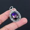Daughters Day Deal American Dichroic Glass Stone Pendant Jewelry Sterling Silver