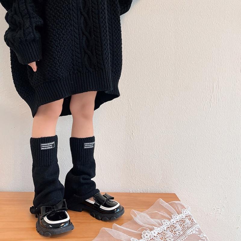 Fashion Knit Leg Warmers for Little Girls Knee High Socks for Dress Toddler Winter Slouchy Socks Thicken Warm Leggings