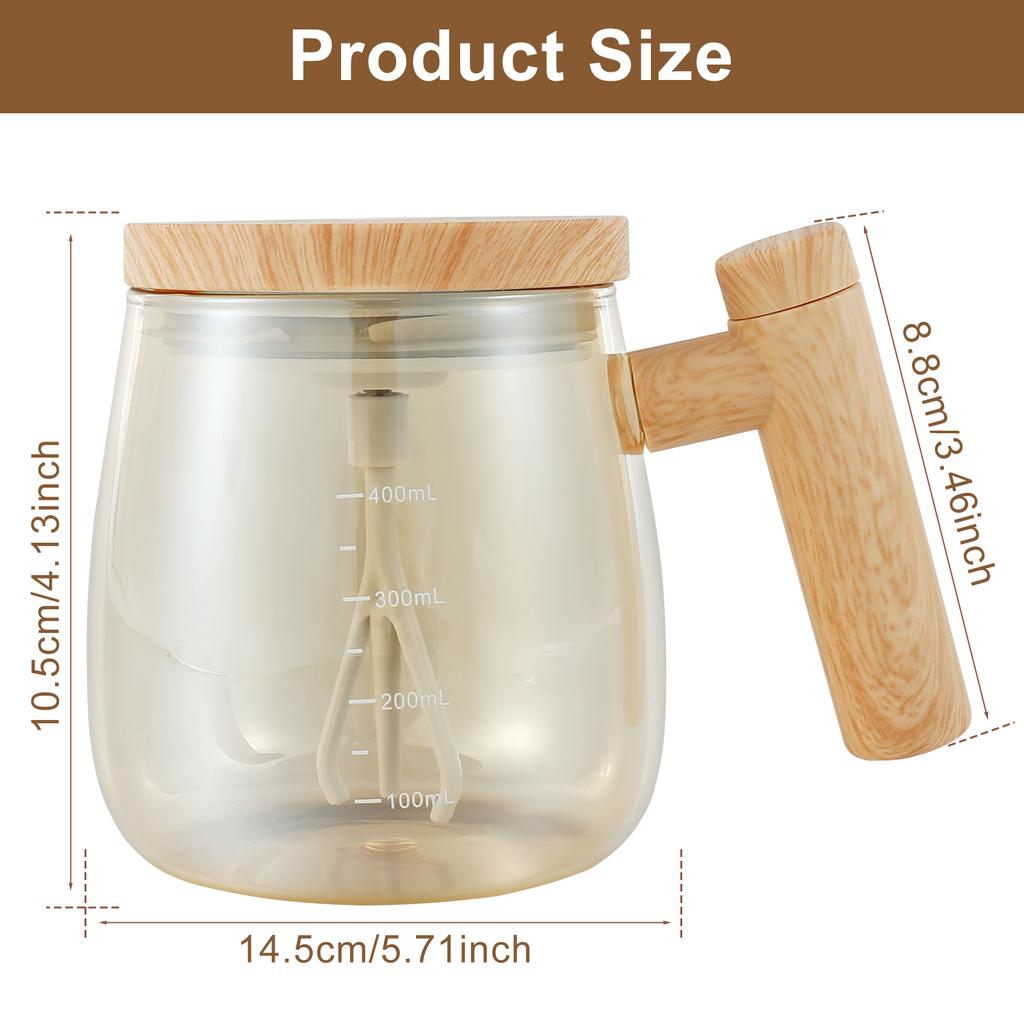 Self Stirring Mug Portable Electric Stirring Coffee Cup Office Glass Inner Tank Mug Automatic Electric Protein Powder Mix Cup