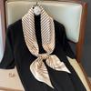 New Striped Printed Imitation Silk Fashion Early Autumn Decorative Small Scarf Winter Warm Scarf Headband Tie Pack
