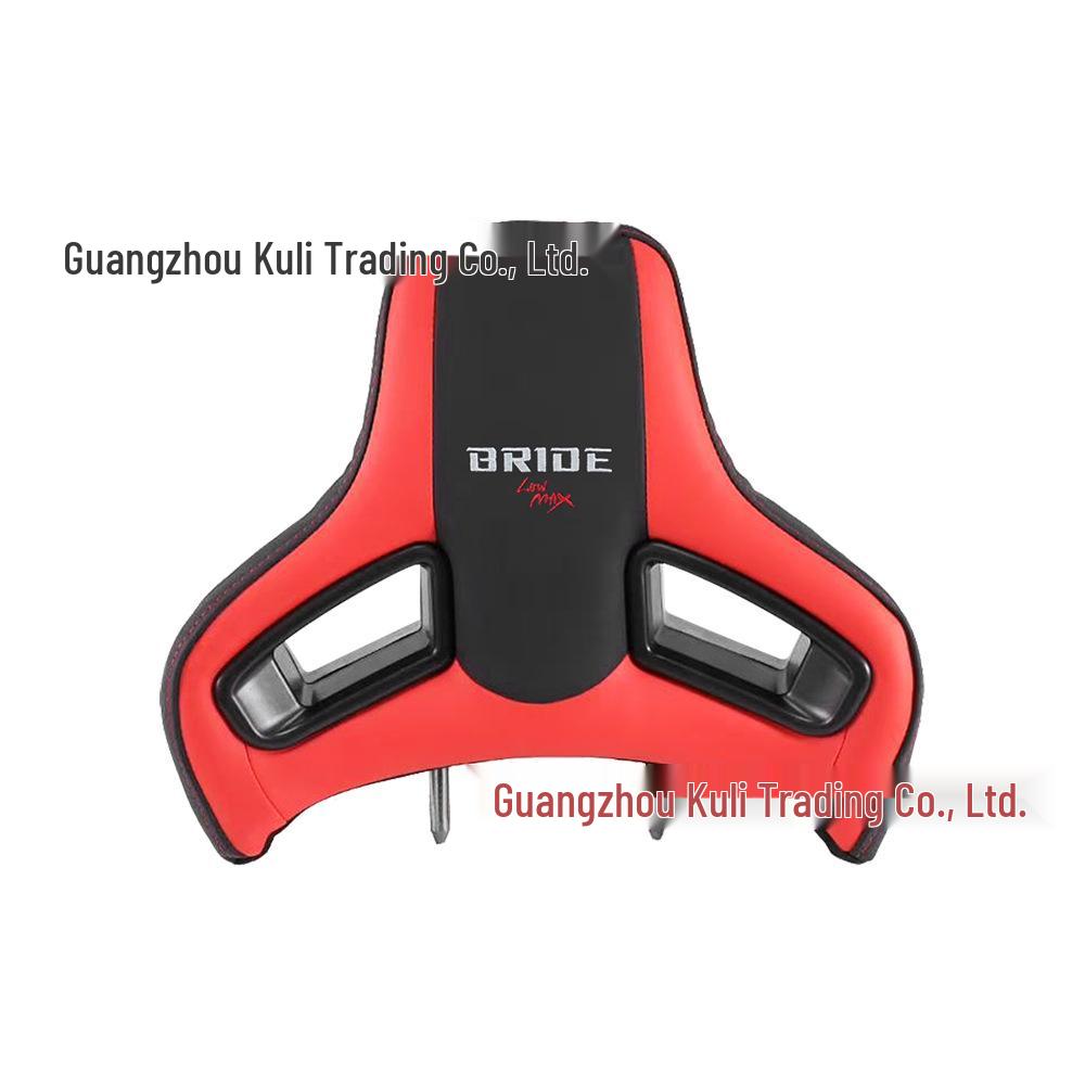 Universal BRIDE Racing Seat Headrest - Premium Leather for Sports Car Seats