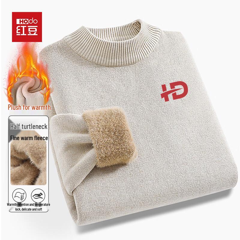 Мужской вязаный свитер Hodo 2025 зимний на флисовой подкладке L