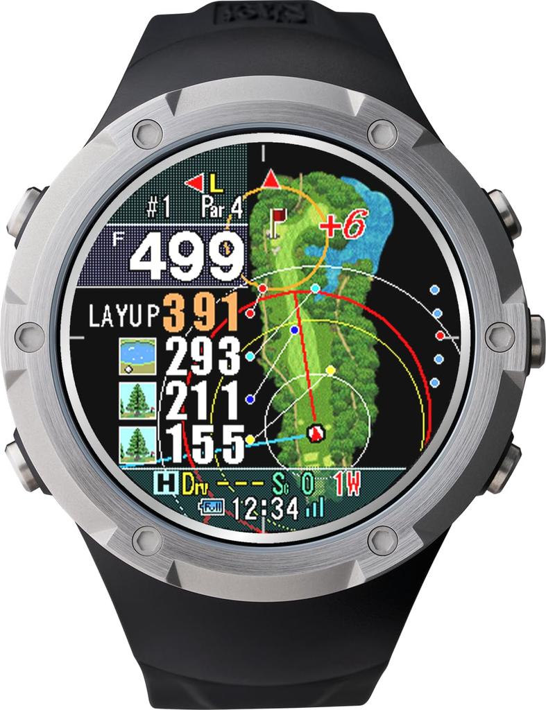 Shot Navi Evolve Black large color LCD latest GPS chip automatic distance elevation difference made in Japan in a domestic ISO9001 certified