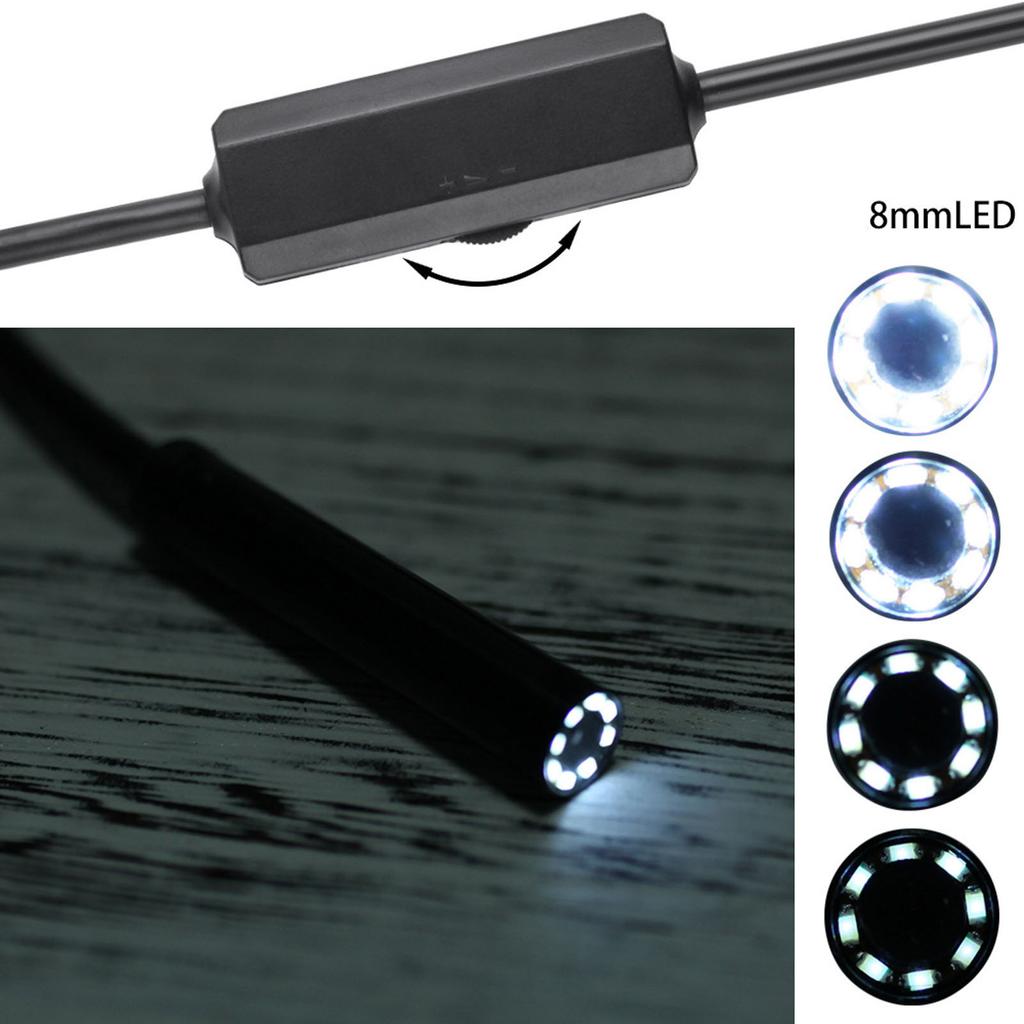 Wireless Endoscope Phone WiFi Borescope Inspection Camera HD IP68 8mm with Light