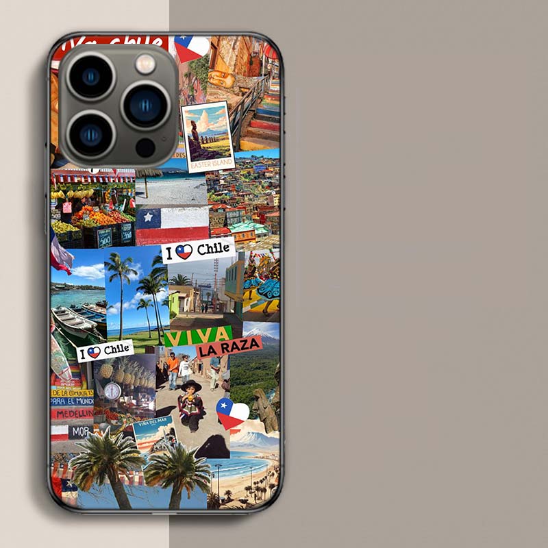 

Chilean Urban Landscape Art Phone Case For Iphone 17 Air 15 Pro 14 Plus 16 Pro Max 17E 16E 12 13 Mini 11 Cover Cute Fundas iPhone 15 Plus