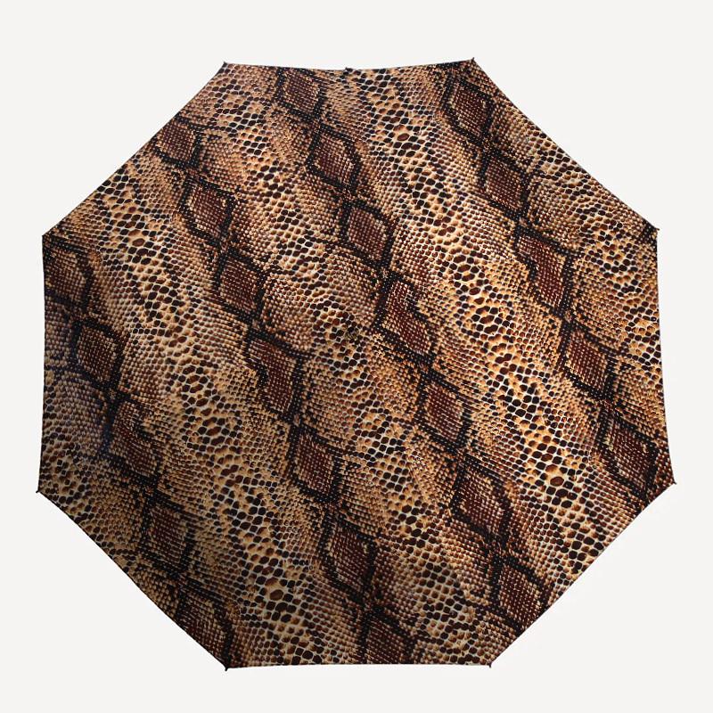 1pc Snake Print Pattern Umbrella Design Automatic Opening and Closing Umbrella, High-quality Travel Umbrella, Lightweight and Portable, -07