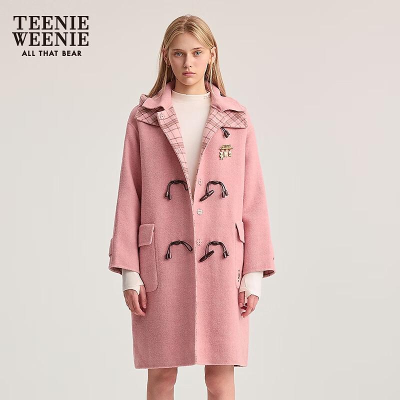 Teenie Weenie Women's Sheep Wool Blend Hooded Duffle Coat