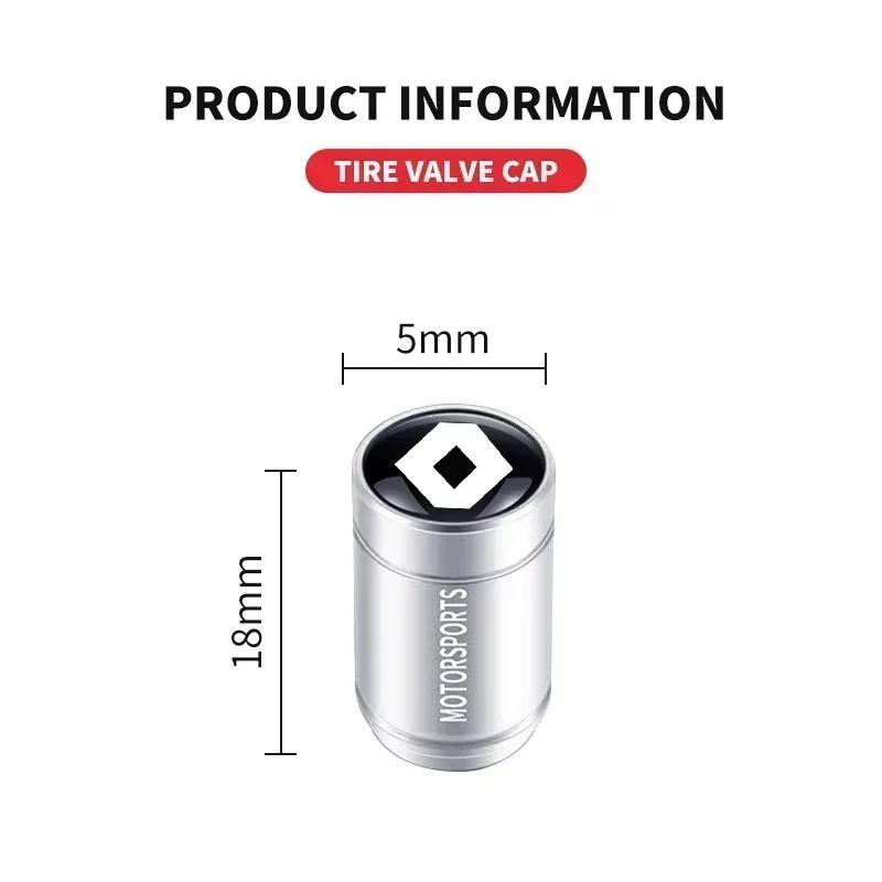 For Renault 2026 New Hub Caps 4pcs Car Wheel Tire Valve Caps Tyre Stem Covers Accessories For Renault DACIA Fluence Scenic Logun