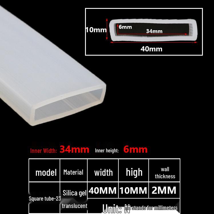 High-Temperature Resistant Silicone Square Tubing: Durable, Customizable, Aging-Resistant Rubber Sheath and Hollow Sealing Strip.