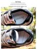 2025 Men's Casual Leather Running Shoes - Trendy, Waterproof, Non-Slip for Spring & Autumn