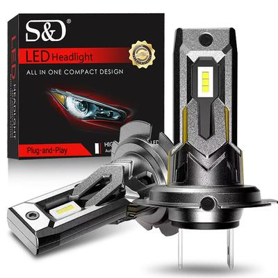 2Pcs H7 LED Scheinwerfer Birne Mini Wireless 50W 20000LM 6500K CSP für Auto Scheinwerfer Auto Diode Lampen h7 Turbo Led 12V Automobil