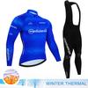 Cycling Suit Men's Pants Gel for Bicycle Winter Jersey Thermal Clothing Man Mens Clothes Bike Fleece 2025 Set Mtb Outfit