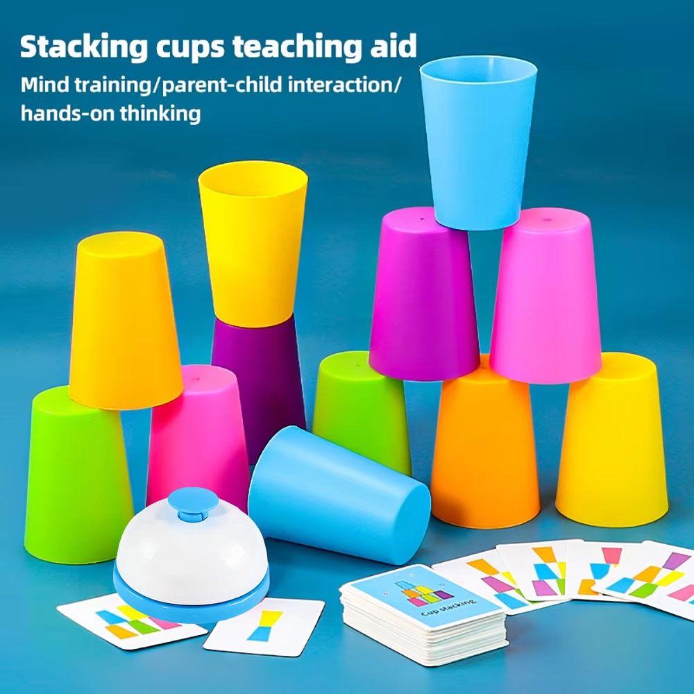 Educational Stacking Cup Game Intellectual Enlightenment Children Puzzle  Family Party Game