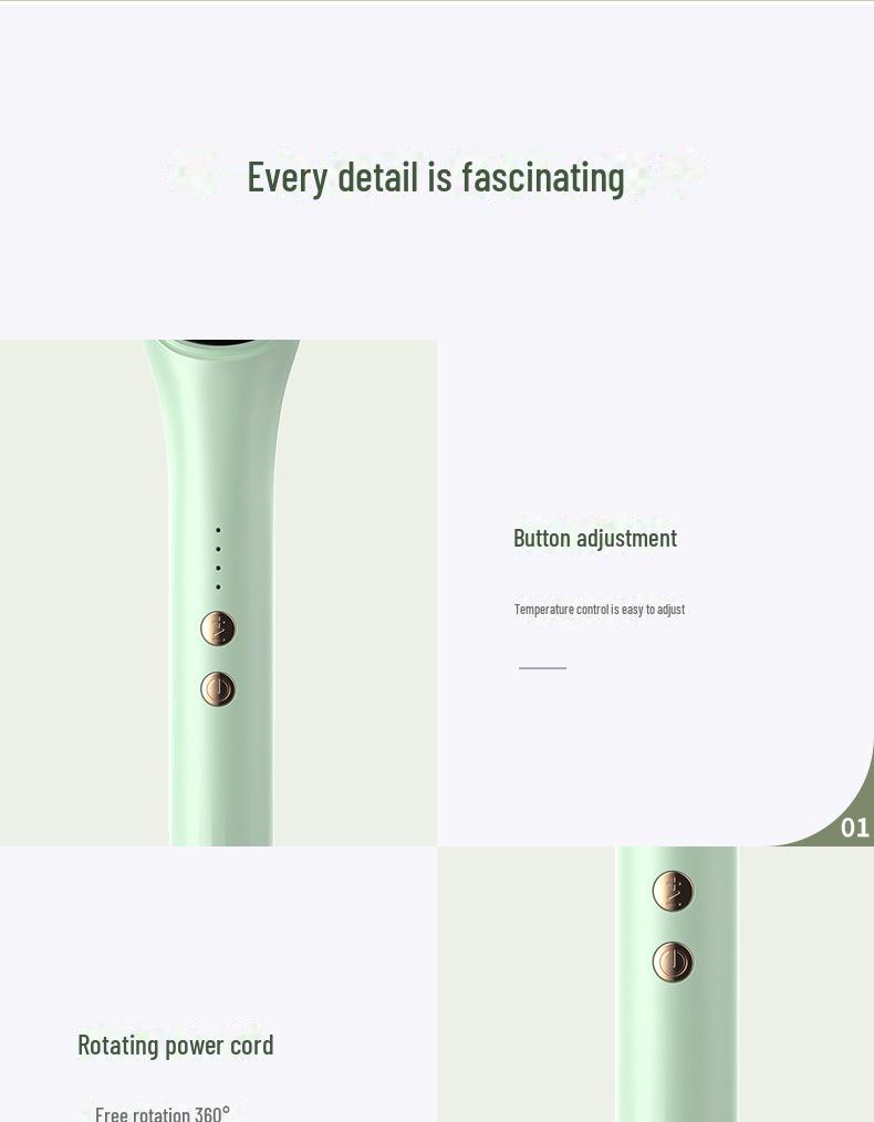 Dual-Purpose Negative Ion Hair Comb and Curler - Lazy Straight Hair and Curling Iron