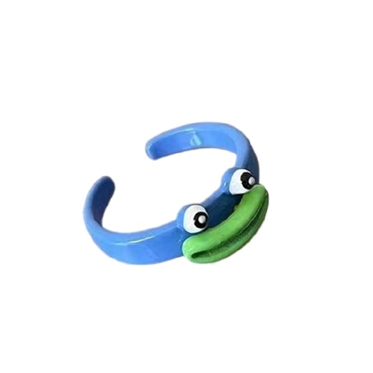 Alloy Painted Cartoon Ring Comfortable Fit Alloy Texture Opening Rings Suitable for Long Term Use Various Settings