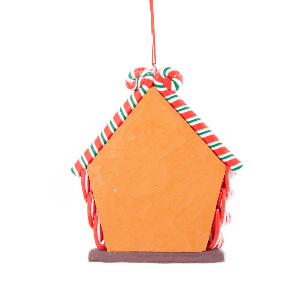 Christmas Polymer Clay Gingerbread House Ornaments, Xmas Tree Hanging Decorations (3 Pieces Per Set)