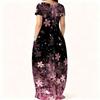 Casual Women Oversized Dress Crew Neck Short Sleeve Clothes Lightweight For Home And Outdoor Daily Use