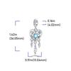 Ahthen copper Bead Charms Love and Blue Circle Dangle Charm fit Snake Chain Bracelets Necklaces for Women Jewellery Making