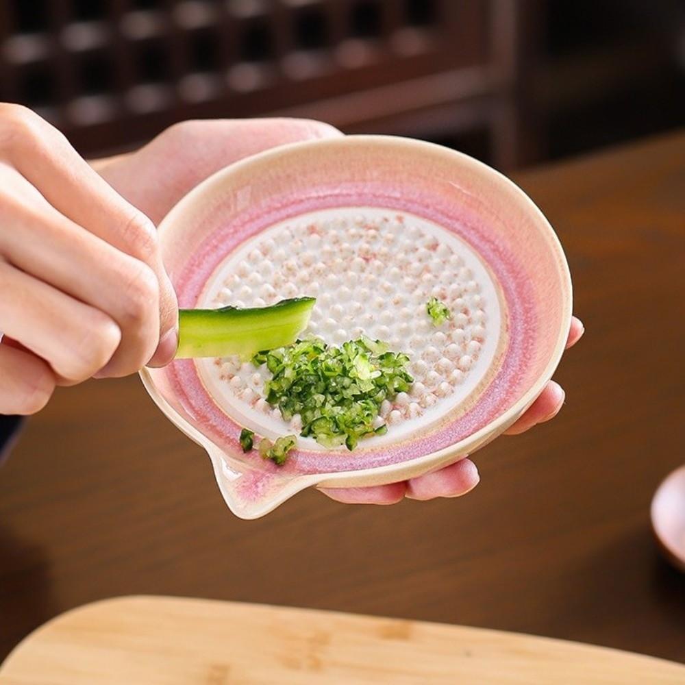 Manual Garlic Sauce Bowl Handheld Garlic Paste Maker Multi-Use Wasabi Grinder Tool Food Supplement