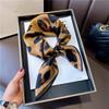 Coffee Color Leopard Print Scarf Thin Breathable Sun Shawl Elegant Style Windproof Head Wrap