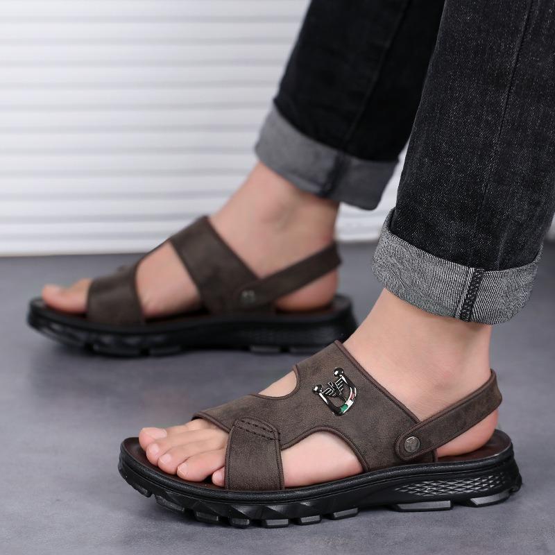 Sandals Men's New Driving Cool Slippers Men's Sandals Soft-soled Breathable Beach Shoes Men