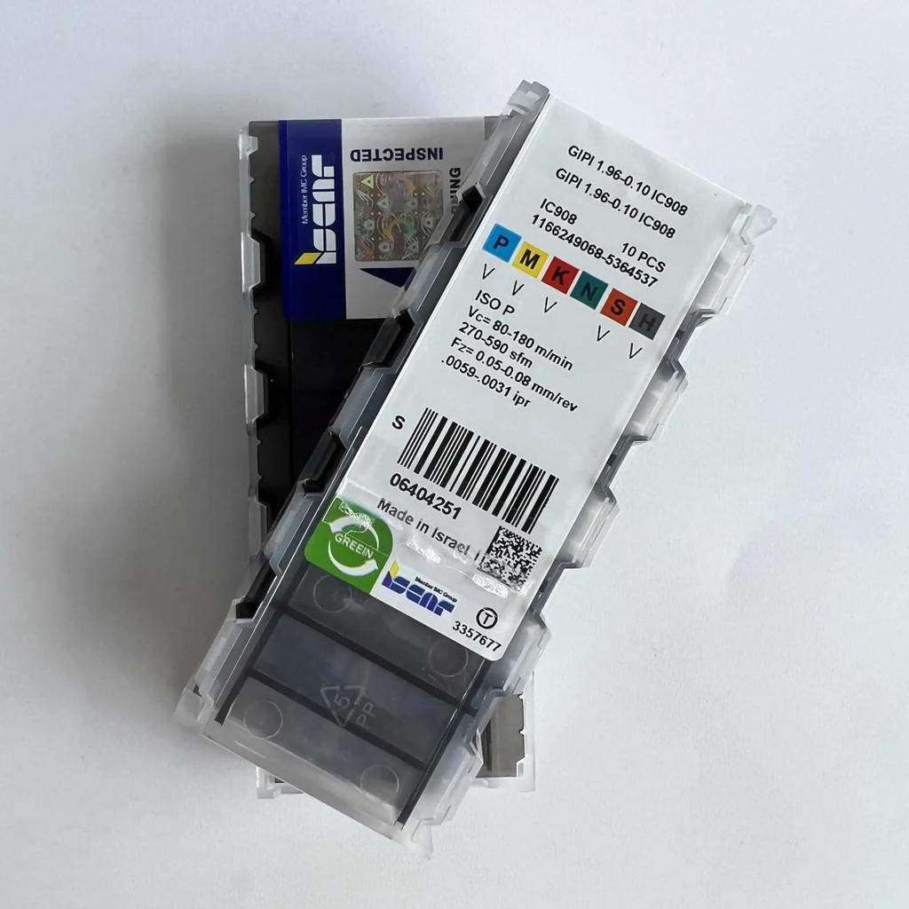 ISCAR / GIPI1.96-0.10 IC908 /Industrial Indexable Carbide Inserts 10 PCS