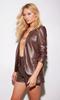Lambskin Leather Brown Genuine Button Party Classic Stylish Women Blazer Real