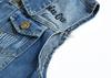 Men's Slim Fit Plus Size Ripped Denim Motorcycle Vest - Trendy Casual Korean Style
