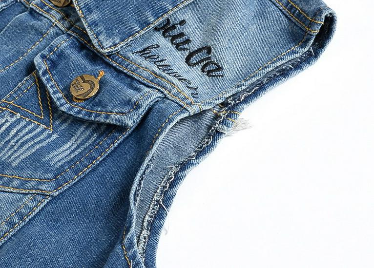 Men's Slim Fit Plus Size Ripped Denim Motorcycle Vest - Trendy Casual Korean Style