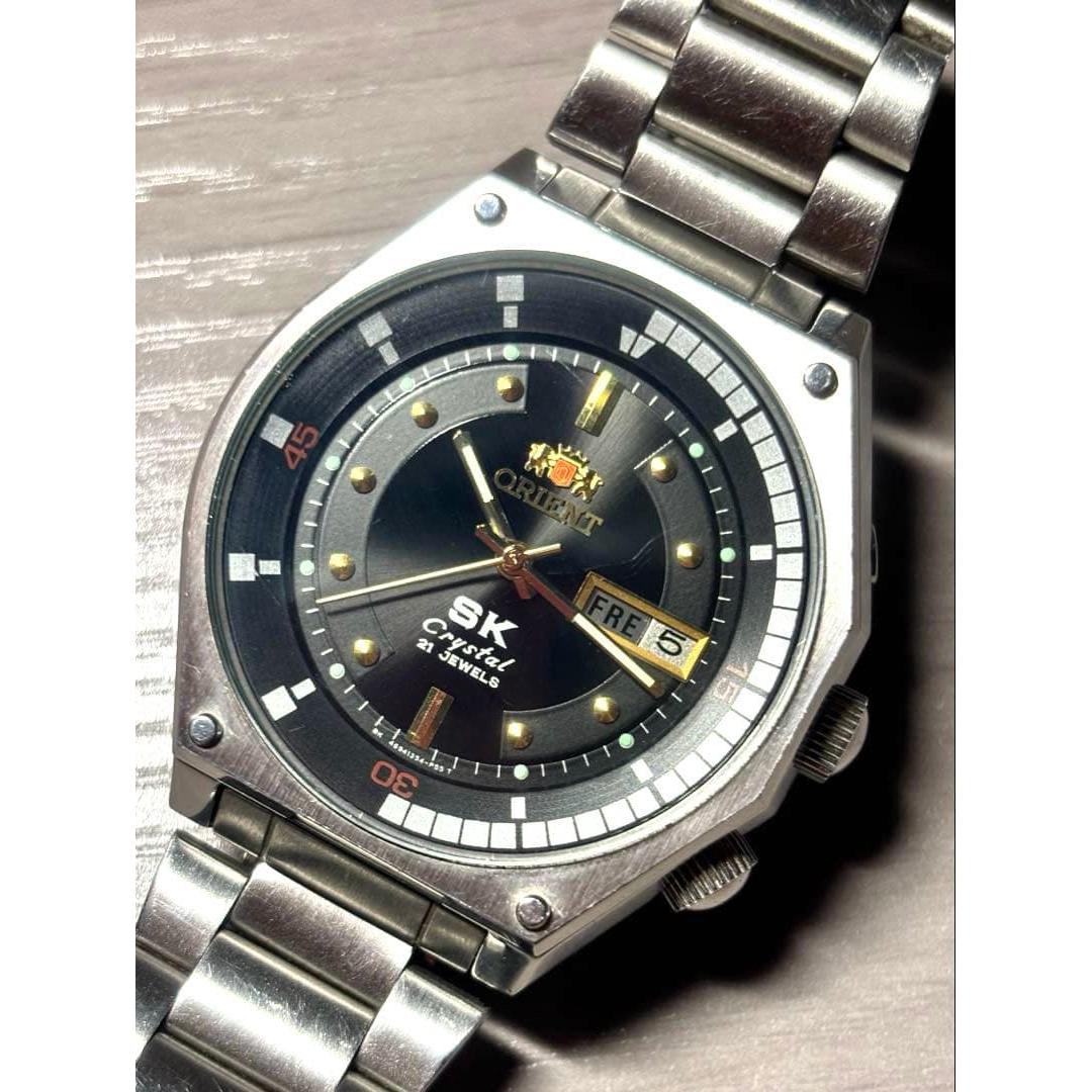 ORIENT SK Crystal Automatic Day Date Watch Men s
