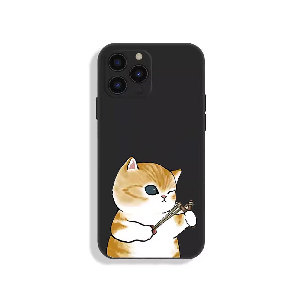 Cartoon Animal Cat Couple Paired Phone Case for IPhone 16 15 14 13 12 11 Pro MAX Mini SE XS X 7 8Plus Soft Silicone Cover Fundas