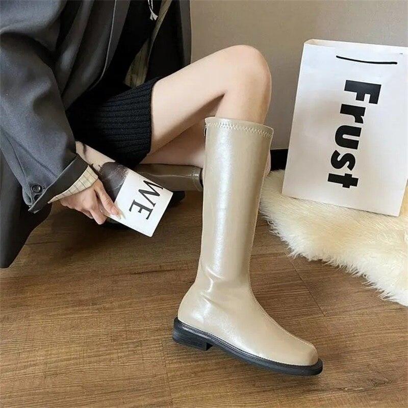High Boots New Women 'S Shoes Women 'S Boots Fashion Autumn And Winter Elastic Thin Knight Boots Exquisite Fashion Handsome Black