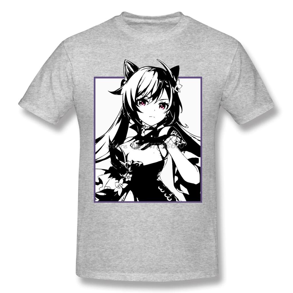 Keqing Genshin Impact T Shirt Harajuku Oversized O-neck Cotton Short Sleeve T-shirt Tees Harajuku Streetwear